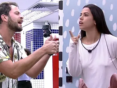 Gustavo chama Larissa de plantinha e diz que ela está acomodada