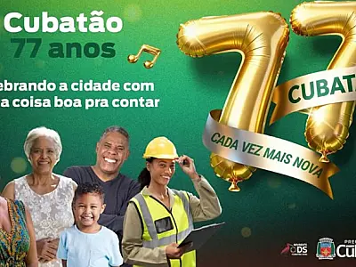 Cubatão tem hotsite que reúne informações sobre as festividades de 77 anos