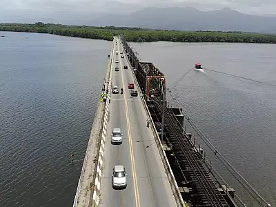 Devido às obras do VLT na Área Continental, Ponte dos Barreiros funciona via operação 'Pare e Siga'