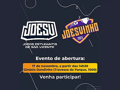 Com badminton, queimada e rouba bandeira, Jogos Estudantis de São Vicente têm início hoje