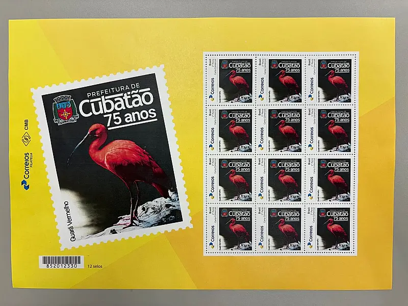 Cubatão lança 'Selo Postal Oficial' como marca histórica de 75 anos de emancipação