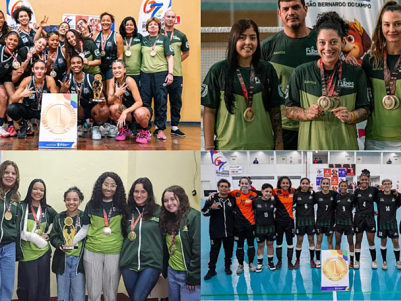 Santos é campeão na bocha e com as meninas do basquete, badminton, xadrez e futsal