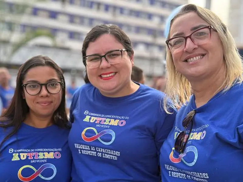 10ª Caminhada da Conscientização do Autismo mobiliza São Vicente e convida população para ato