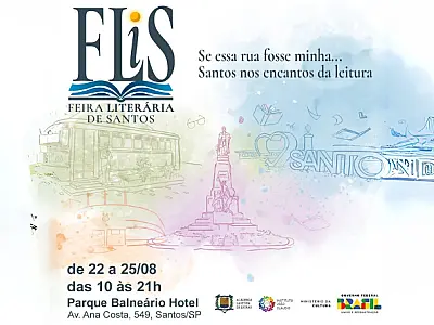 Feira Literária de Santos terá autores renomados, oficinas, performances artísticas e mais