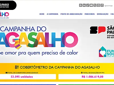 Fundo Social de São Paulo lança Cobertômetro para marcar dois meses da Campanha do Agasalho