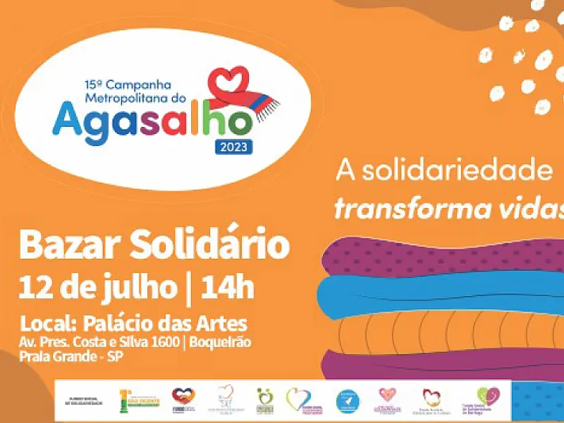 Bazar Solidário da Campanha Metropolitana do Agasalho será em Praia Grande