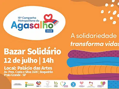 Bazar Solidário da Campanha Metropolitana do Agasalho será em Praia Grande