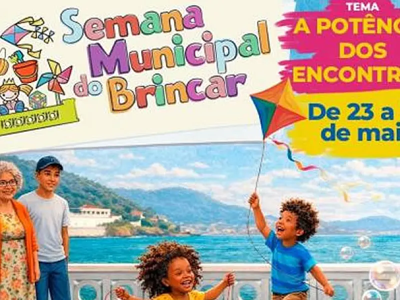 Santos abre inscrições para parceiros realizarem atividades na Semana do Brincar