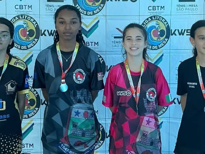 Time de Bertioga conquista três medalhas na Liga de Tênis de Mesa