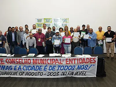 Prefeitura de Guarujá apresenta ações na diplomação de nova diretoria da Cmag