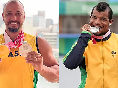 Sesc Registro recebe medalhistas paralímpicos Thiago Pupo e Giovane Vieira