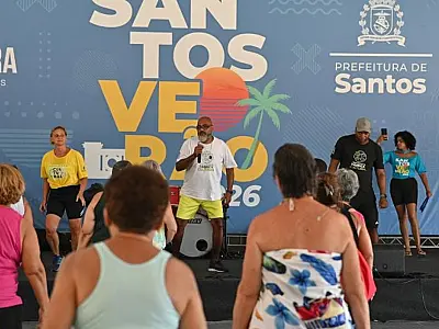 Tendas de Santos recebem músicos da região e outras atrações de lazer
