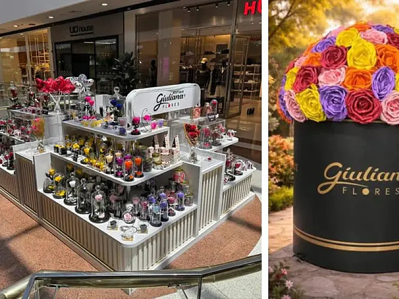 Giuliana Flores traz cachepot gigante dos famosos em inauguração oficial no Litoral Plaza Shopping