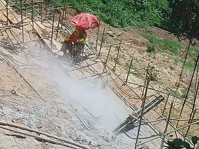 Obras de contenção e melhoria de drenagem avançam no Morro Santa Maria em Santos