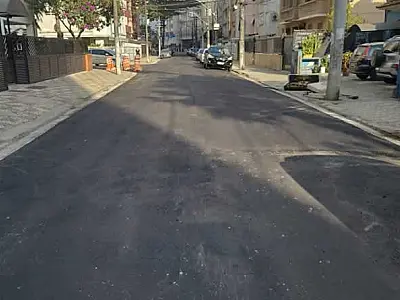 Três ruas do José Menino, em Santos, ganham rede de drenagem e novo asfalto