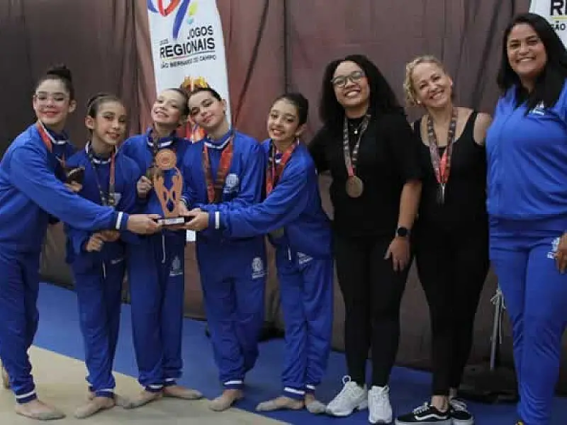 São Vicente coleciona medalhas na ginástica rítmica nos Jogos Regionais