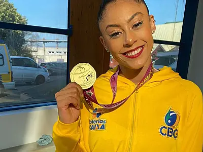 Bárbara Domingos leva ouro inédito em Grand Prix de ginástica rítmica