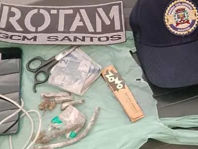GCM de Santos apreende adolescente por tráfico de drogas na orla do Gonzaga