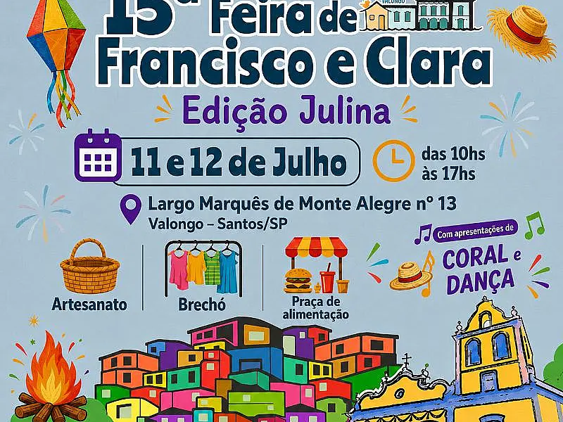 15ª Feira de Francisco e Clara Valongo acontece em Santos