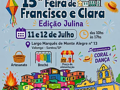 15ª Feira de Francisco e Clara Valongo acontece em Santos