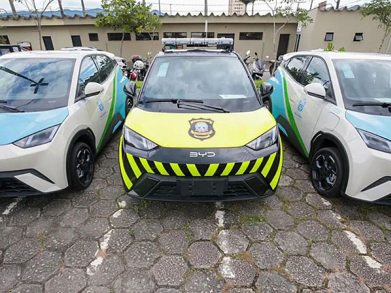 Novos carros elétricos da Prefeitura de Praia Grande/SP entram em operação