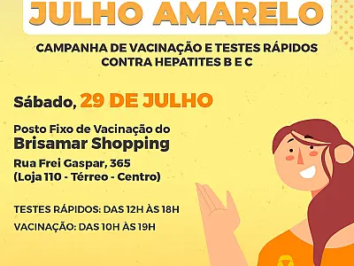 Posto do Brisamar promove campanha de vacinação e testes rápidos contra hepatites B e C