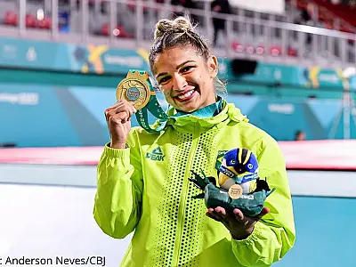 Larissa Pimenta, de São Vicente, conquista o ouro nos jogos Pan-Americanos de 2023