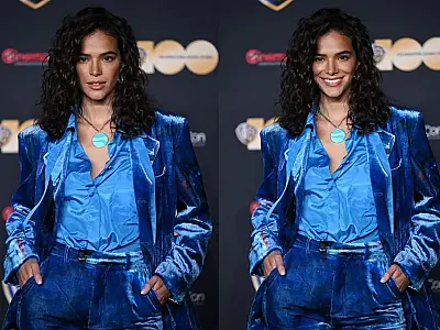 Bruna Marquezine usa look de R$ 26 mil para promover filme Besouro Azul