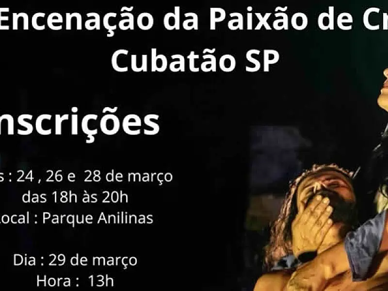 Ainda dá tempo de se inscrever para figurante na 54ª Encenação da Paixão de Cristo de Cubatão