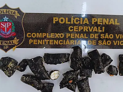 Polícia Penal da P1 de São Vicente intercepta cocaína em refeição trazida por mãe de um detento