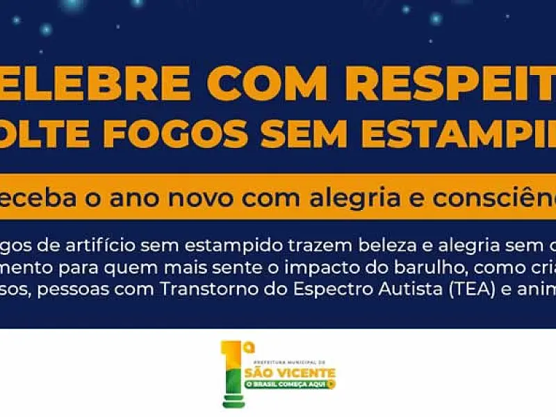 São Vicente alerta sobre os cuidados com os animais com relação aos fogos de artifícios