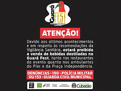 Está proibida a venda de bebidas destiladas no Guará Fest