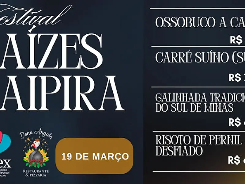 Festival Raízes Caipira une gastronomia e solidariedade em prol do NUREX em Santos