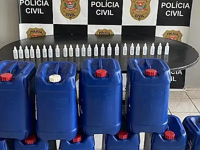 Polícia prende homem com mais de 250 litros de lança-perfume em residência