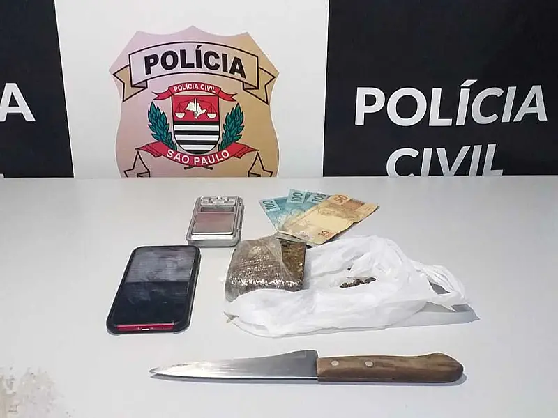 Polícia Civil prende em flagrante suspeito de tráfico de drogas em Jacupiranga