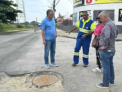 Mongaguá busca soluções para eliminar vazamentos dos PVs da Sabesp