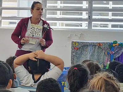AMEI Emília recebe agentes de controle de vetores do município em São Vicente