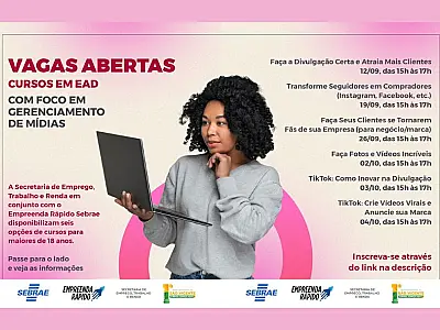 Prefeitura e Sebrae ampliam leque de capacitações EAD em São Vicente