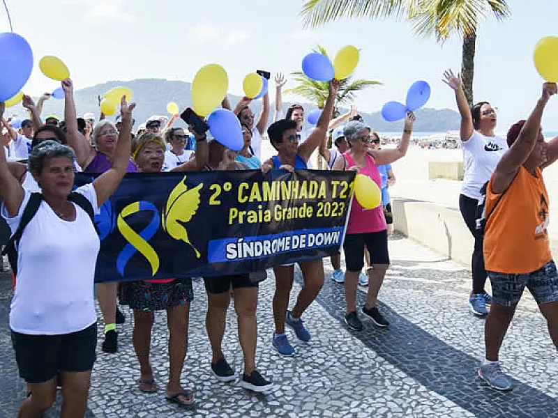 4ª Caminhada T21 de Praia Grande marca homenagem ao Dia da Síndrome de  Down em Praia Grande/SP