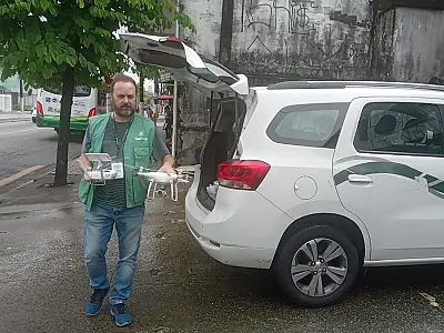 Combate ao Aedes em Santos ganha reforço de drone