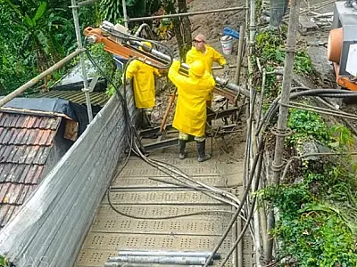 Obras de contenção vão prevenir deslizamentos em morro de Santos