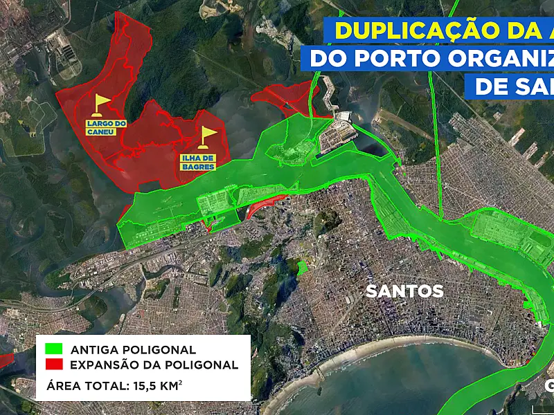 Minfra aprova nova poligonal quase duplica área do Porto de 8 km para 15,5 km