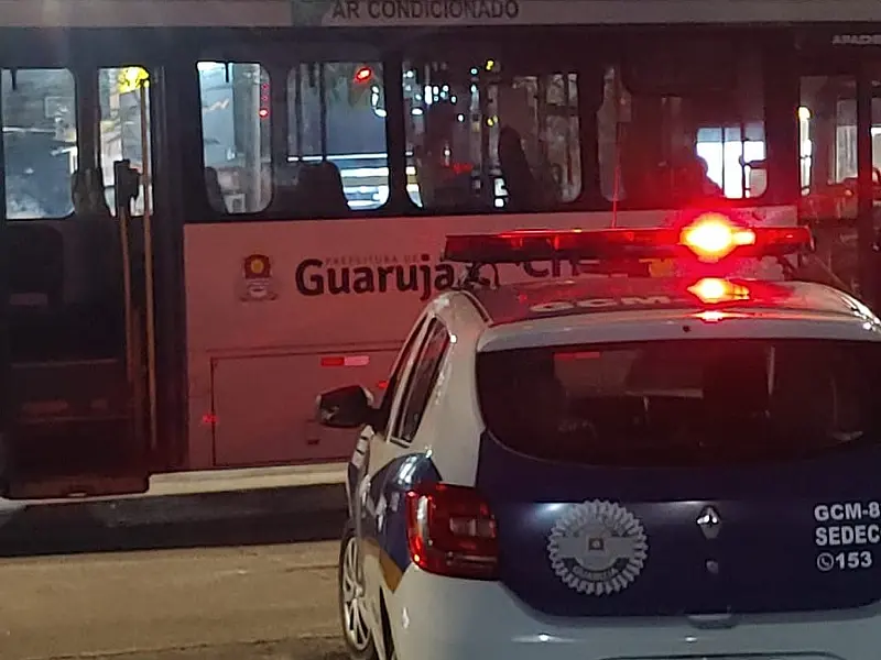 GCM de Guarujá captura indivíduo suspeito de roubar transporte coletivo