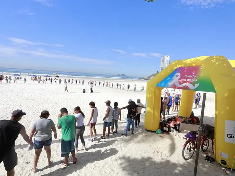 Aulão na praia tem o tema 'Abril Azul  Mude de Perspectiva'