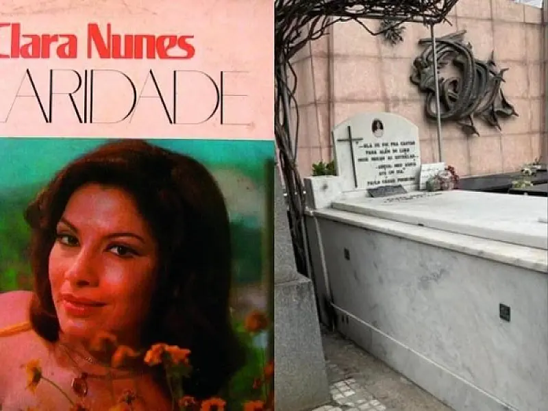 Túmulo de Clara Nunes tem argolas de bronze furtadas no Rio de Janeiro