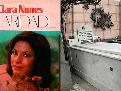 Túmulo de Clara Nunes tem argolas de bronze furtadas no Rio de Janeiro
