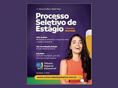 TRE-SP abre seleção de estágio com 175 vagas para estudantes de ensino médio
