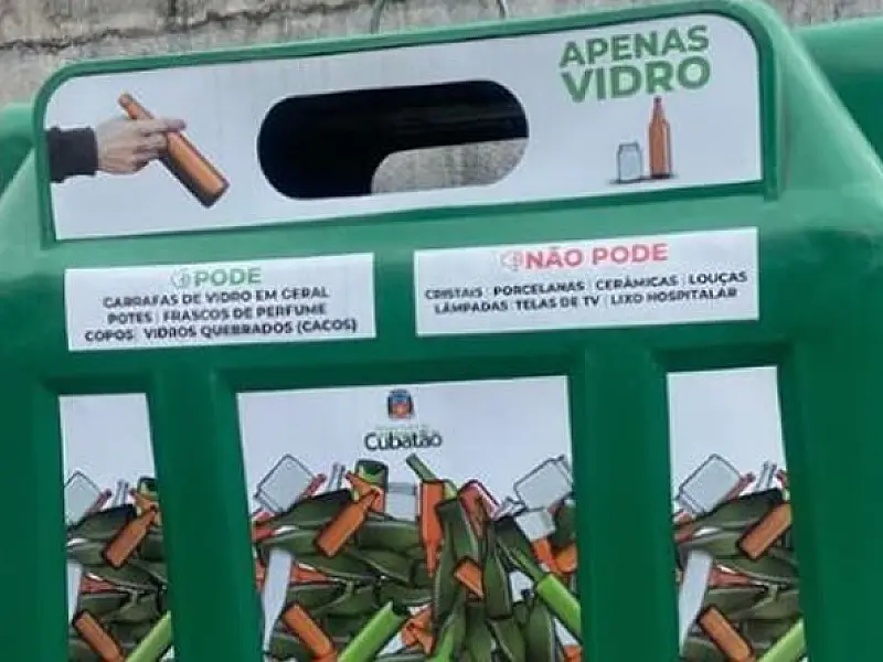 Projeto 'Vidro Vira Vidro' já soma quase 3 toneladas coletadas de vidro em Cubatão