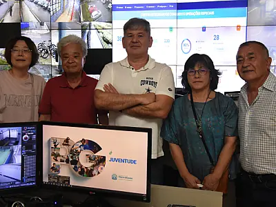 Representantes de Okinawa, Japão, conhecem sistema de monitoramento de Praia Grande/SP