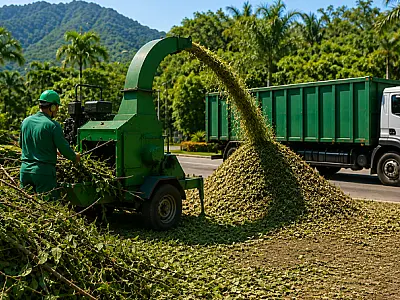 Riviera de São Lourenço transforma mais de 1,2 mil toneladas de resíduos vegetais em composto orgâni